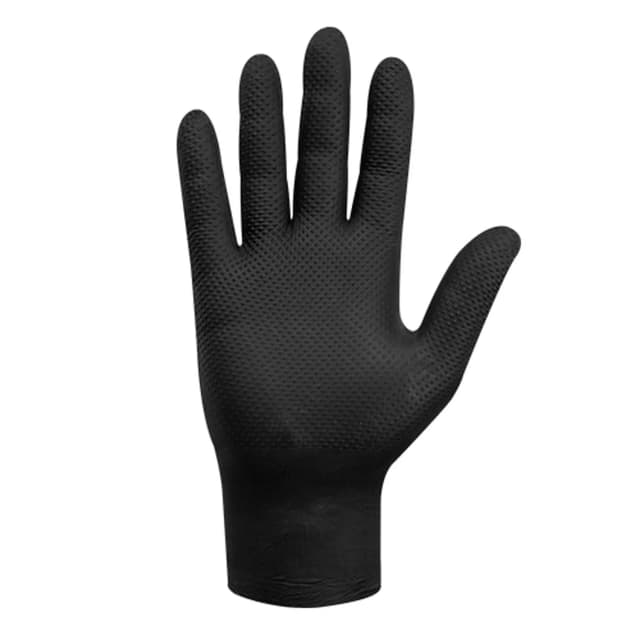 GUANTE NITRILO NEGRO 8,5 g TEXTURIZADO L