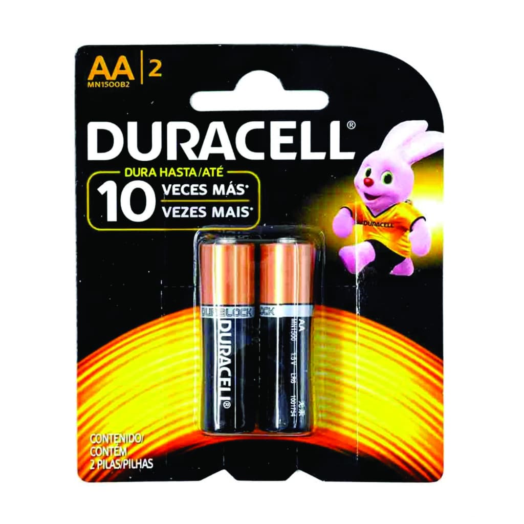 PILAS DURACELL DOBLE AA PACK 2X