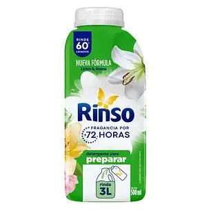 DETERGENTE RINSO PARA DILUIR LIRIOS Y ROSAS 500 ML