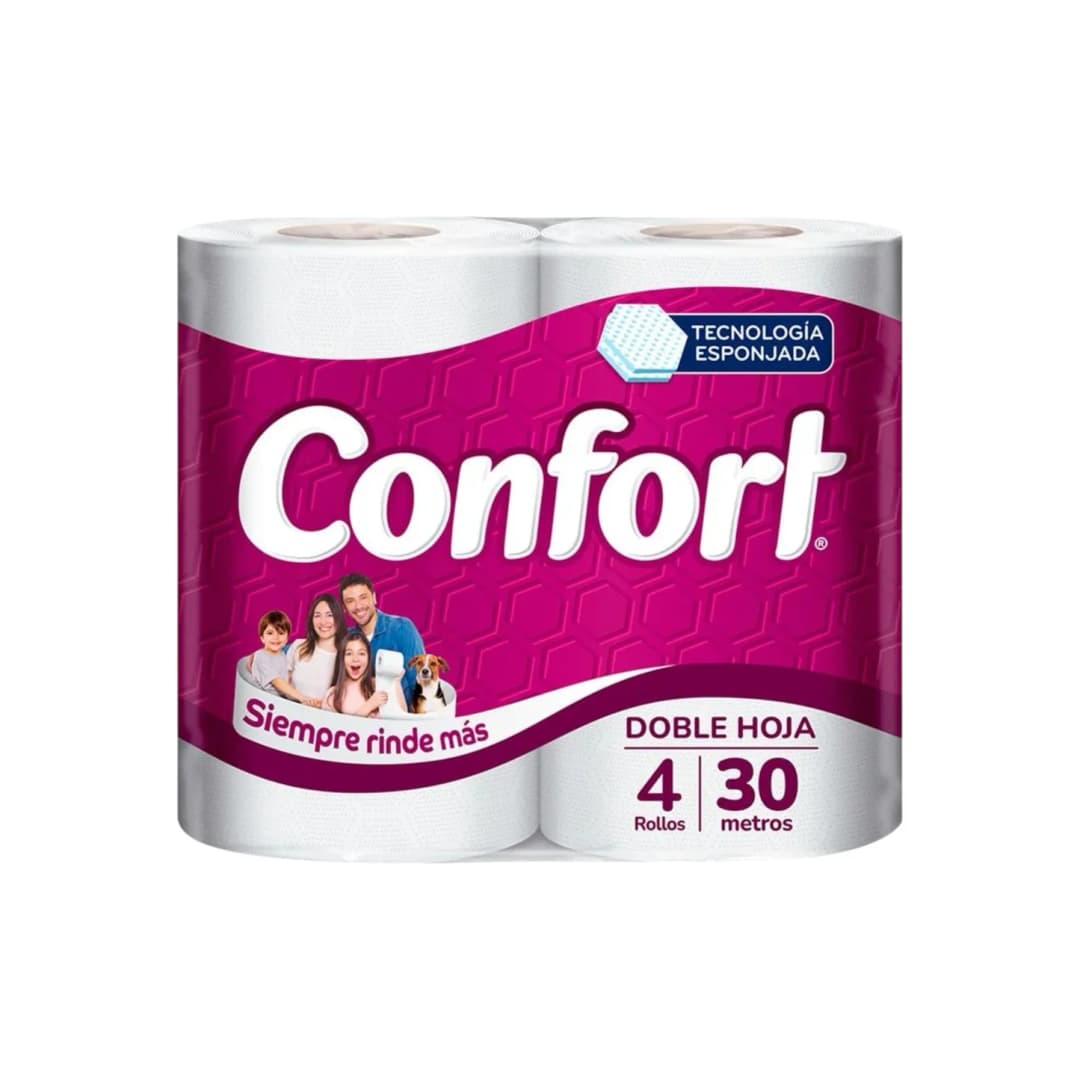 PAPEL HIGIENICO CONFORT 4 UN X 30 MTS