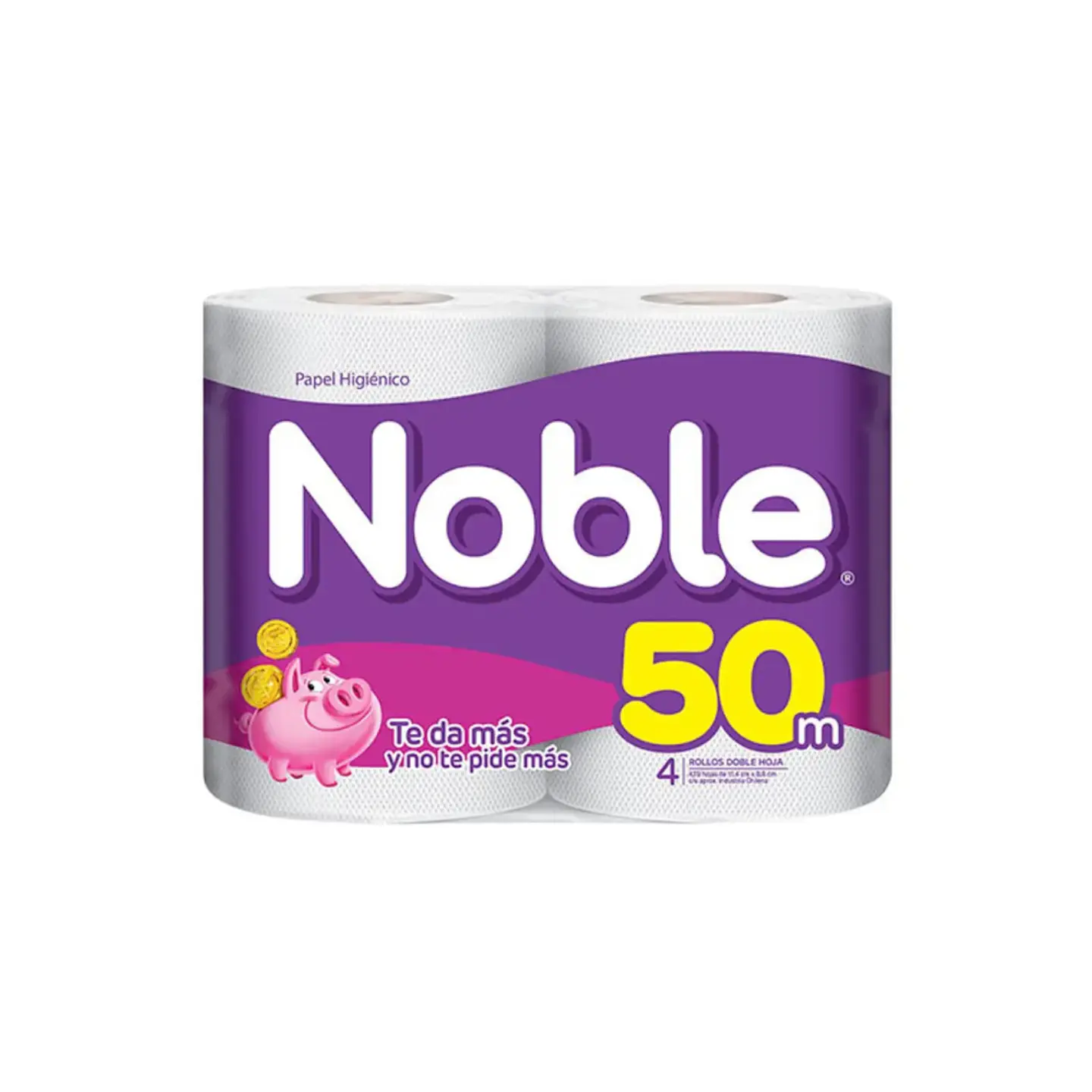 PAPEL HIGIENICO NOBLE 4 UN X 50 MTS