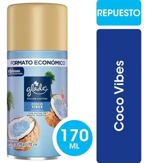 DESODORANTE AMBIENTAL REPUESTO 170CC COCO VIBES 7790520029553