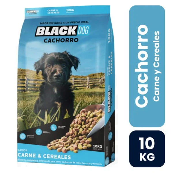 BLACK DOG CACHORRO 10 KG CARNE Y LECHE