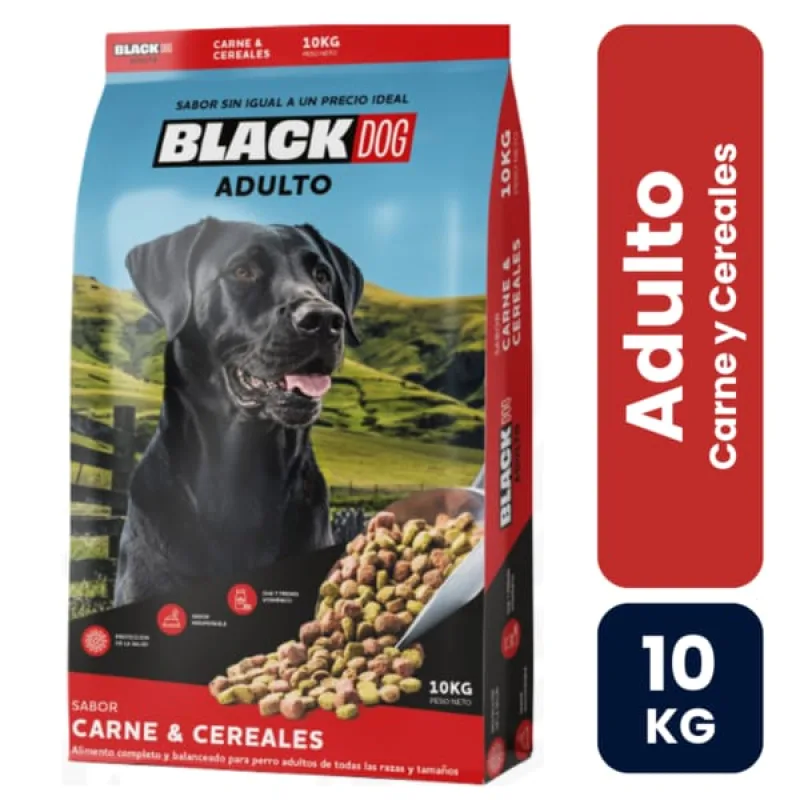 BLACK DOG ADULTO 10KG CARNE Y CEREALES