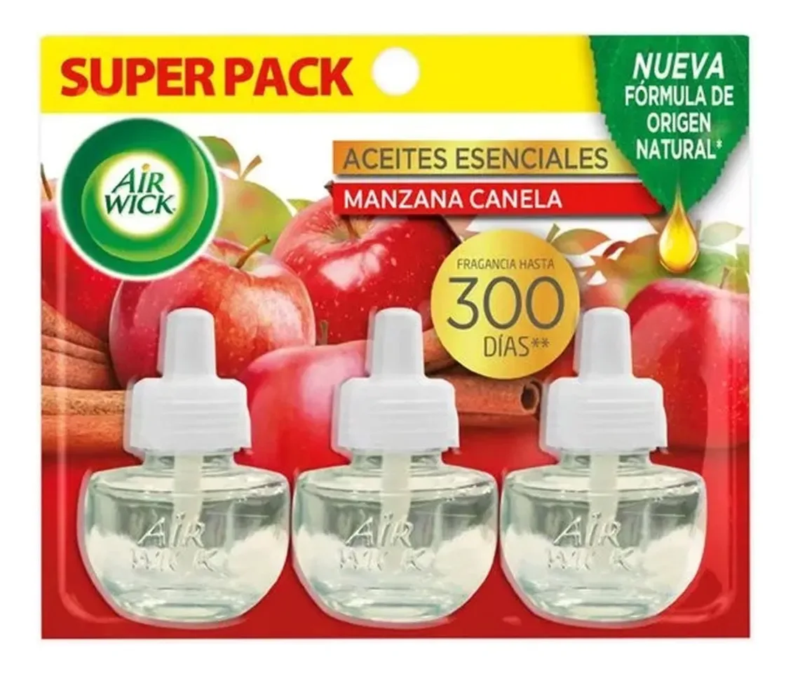 AIR WICK REPUESTO X 3 UN MANZANA CANELA