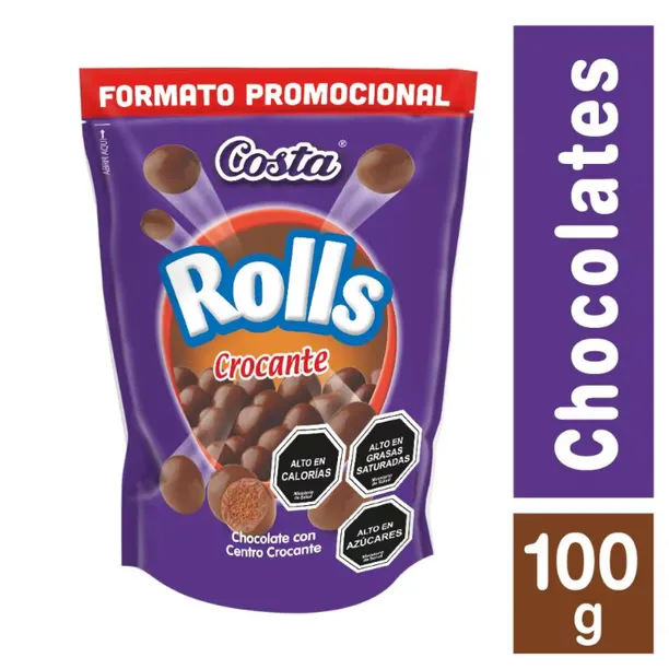 ROLLS CROCANTE DE CHOCOLATE 1OOg