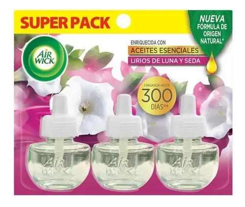 AIR WICK REPUESTO X 3 UN LIRIOS DE LUNA Y SEDA